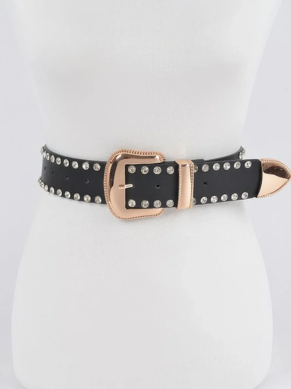 Rhinestone Trimmed Multi Metal Plus Size Belt
